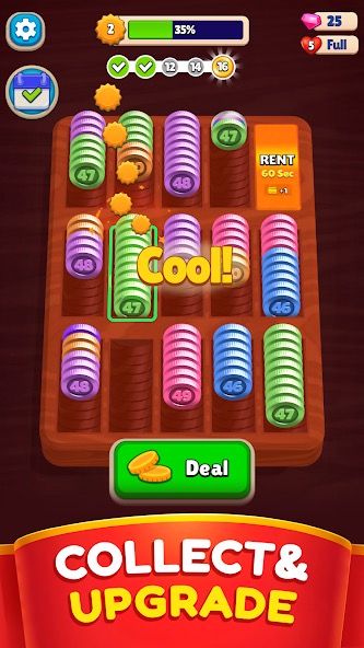 Pocket Sort: Coin Merge Puzzle screenshot 2