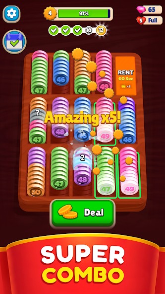 Pocket Sort: Coin Merge Puzzle screenshot 4