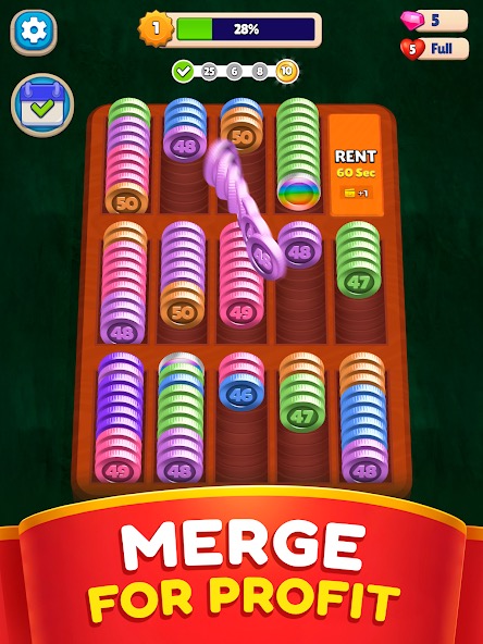 Pocket Sort: Coin Merge Puzzle screenshot 7